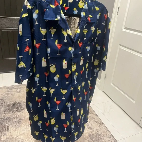 Pacific and Co mens take me on holidays cocktail evening shirt size large new! - Picture 5 of 16